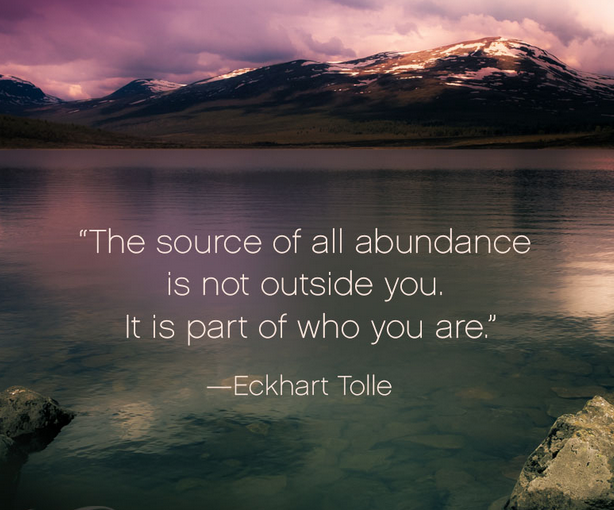 The Source of all abundance is not separate from you