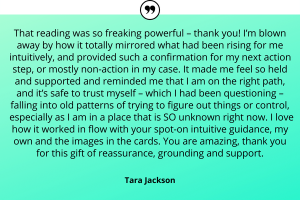 Tara tarot testimonial