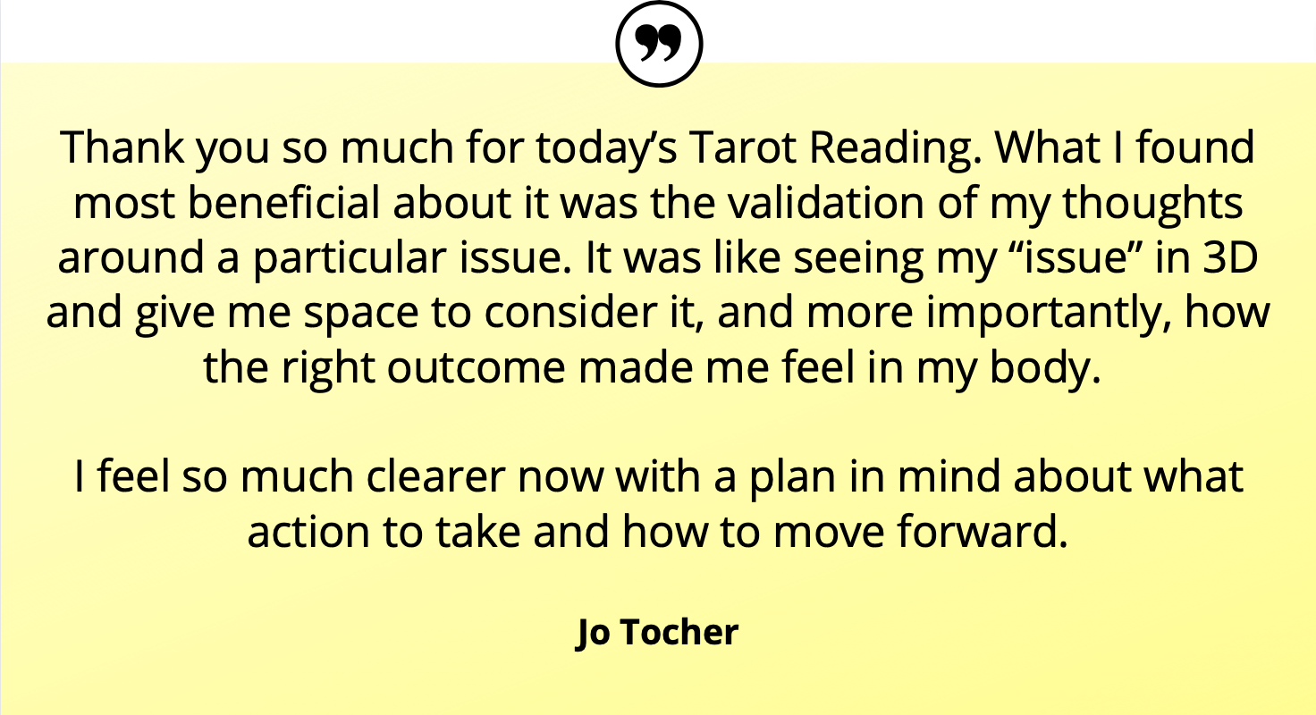 Transformational Tarot testimonial - Jo
