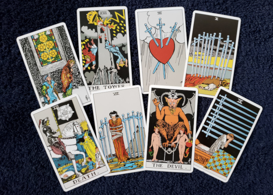 negative tarot cards Dark tarot cards