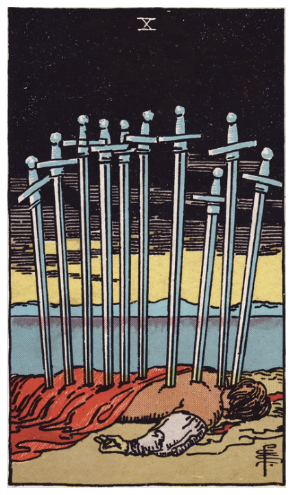 What will help me through the chaos? – The Ten of Swords